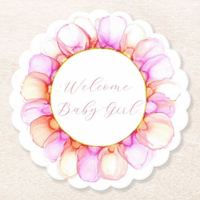 Posavasos De Papel Petal Wreath Coaster (Anverso)