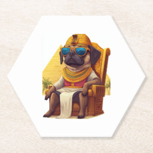 Posavasos De Papel Pharaoh Pug � antiguo perro egipcio