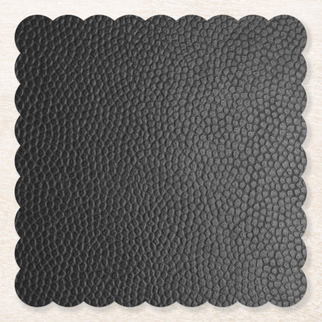 Posavasos De Papel Piel de serpiente negra (Anverso)