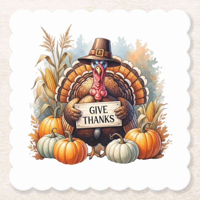 Posavasos De Papel Pilgrim Spirit & Pumpkin Joy (Anverso)