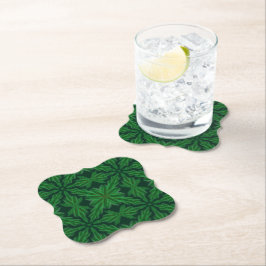 Posavasos De Papel Pine Mandala Forest Paper Coasters
