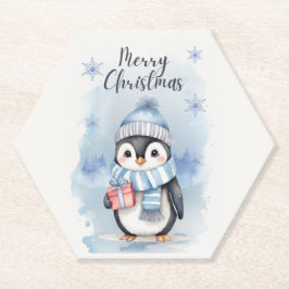 Posavasos De Papel Pingüino Cute 2