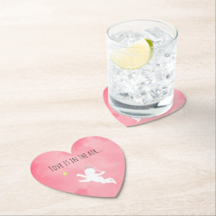 Posavasos De Papel Pink Love Tennis Cupid