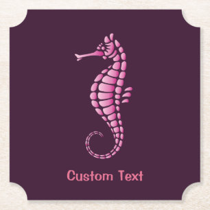 Posavasos De Papel Pink Seahorse