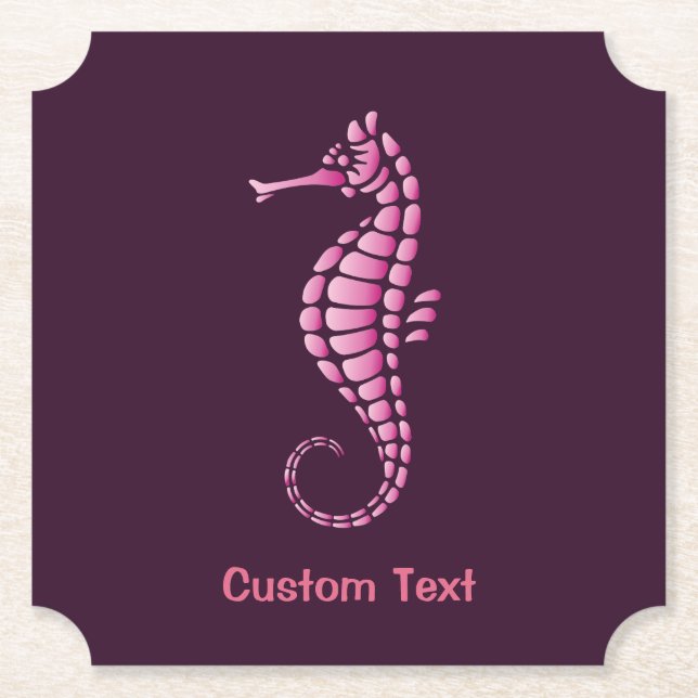 Posavasos De Papel Pink Seahorse (Anverso)