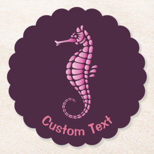 Posavasos De Papel Pink Seahorse