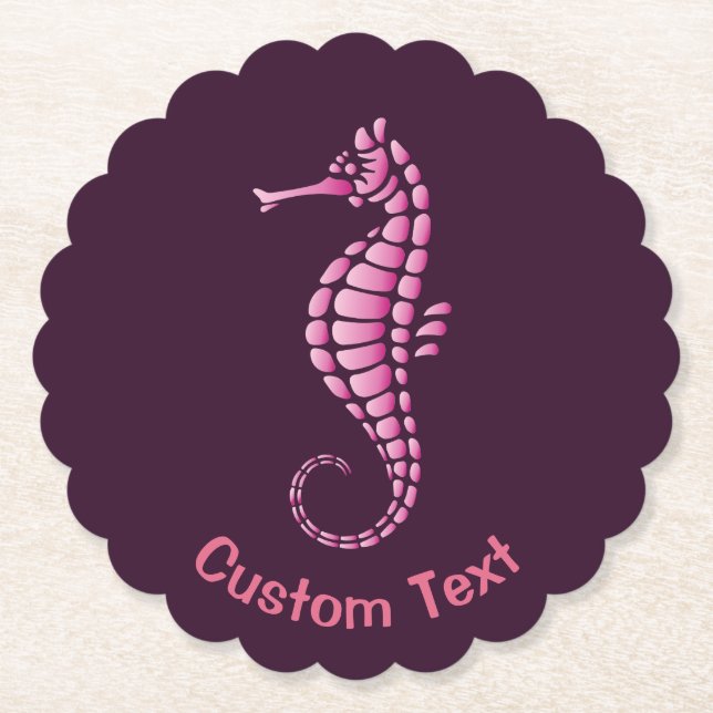 Posavasos De Papel Pink Seahorse (Anverso)