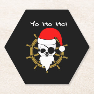 Posavasos De Papel Piratas navidades en camiseta