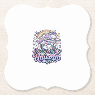 Posavasos De Papel Pista de patinaje Unicornio Unicornio Pegatina vec