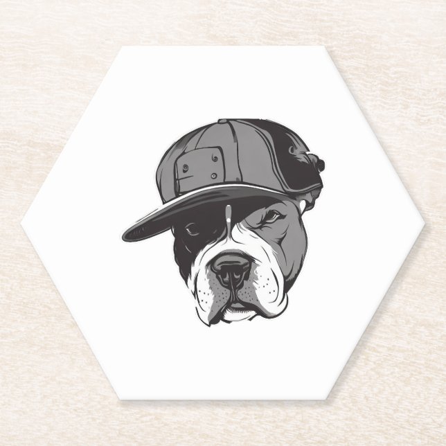 Posavasos De Papel Pitbull Gangster (Anverso)