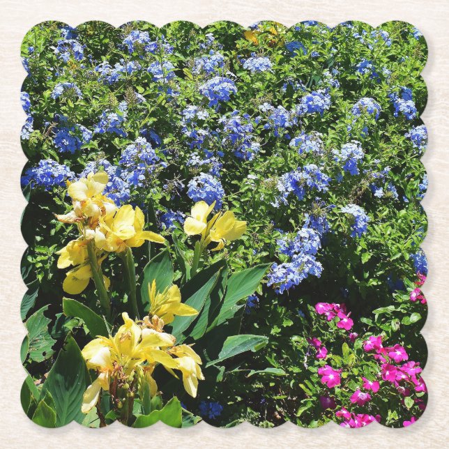 Posavasos De Papel Placa de papel de jardín de verano (Anverso)