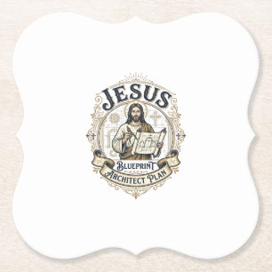 Posavasos De Papel Plan Arquitecto Jesus Blueprint Plan Arquitecto Je