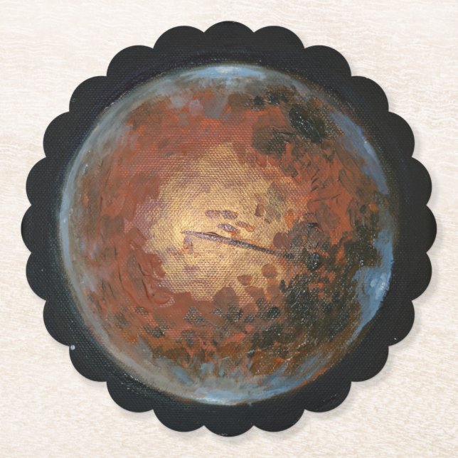 Posavasos De Papel Planet Mars (Anverso)