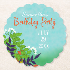 Posavasos De Papel Plantas frescas en el jardín de Bonitos