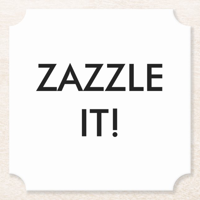 Posavasos De Papel Plantilla personalizada personalizado del espacio (Anverso)