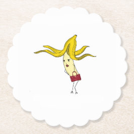 Posavasos De Papel Plátano glamuroso, tema de plátano