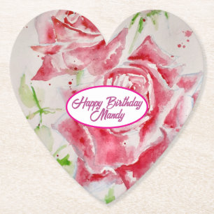 Posavasos De Papel Plato de papel para fiesta con patrón de flores de