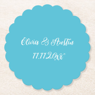 Posavasos De Papel Playa costera Aqua