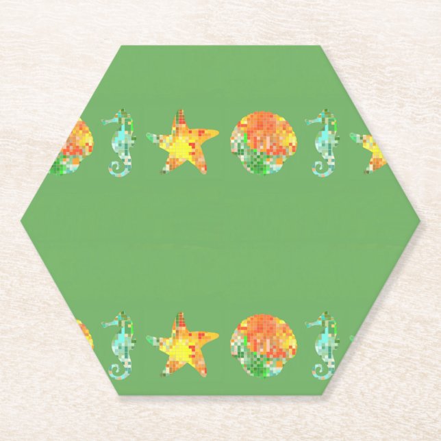 Posavasos De Papel Playa fresca (Anverso)