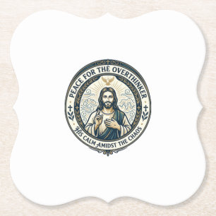 Posavasos De Papel Playera de Afirmaciones de Salud Mental de Jesús I