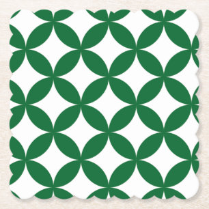 Posavasos De Papel Plaza verde Shippo Scalloped