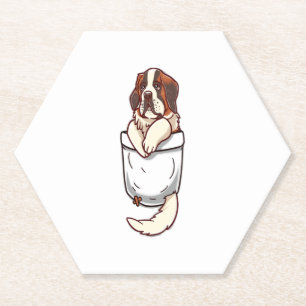 Posavasos De Papel Pocket St Bernard Puppy