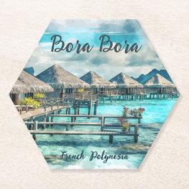 Posavasos De Papel Polinesia Francesa Bora Bora Serenity |