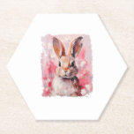 Posavasos De Papel Pop Art Colorido Conejo Conejo Rosa<br><div class="desc">Pop Art Colorido Conejo Conejo Rosa</div>