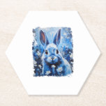 Posavasos De Papel Pop Art Colorous Bunny Rabbit Blue<br><div class="desc">Pop Art Colorous Bunny Rabbit Blue</div>