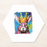 Posavasos De Papel Pop Art Colorous Conejo Rey Reina<br><div class="desc">Pop Art Colorous Conejo Rey Reina</div>