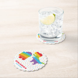 Posavasos De Papel Pop It Dinosaur Robot Boy Cumpleaños