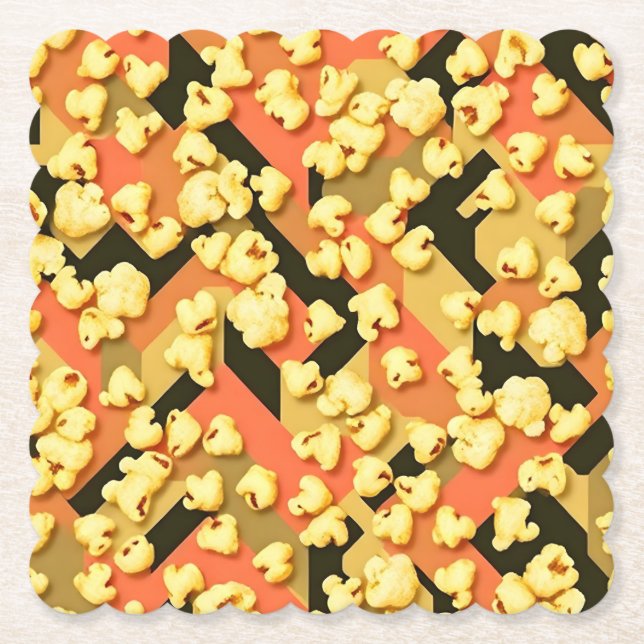 Posavasos De Papel Popcorn Camouflage Art Coaster Set (Anverso)