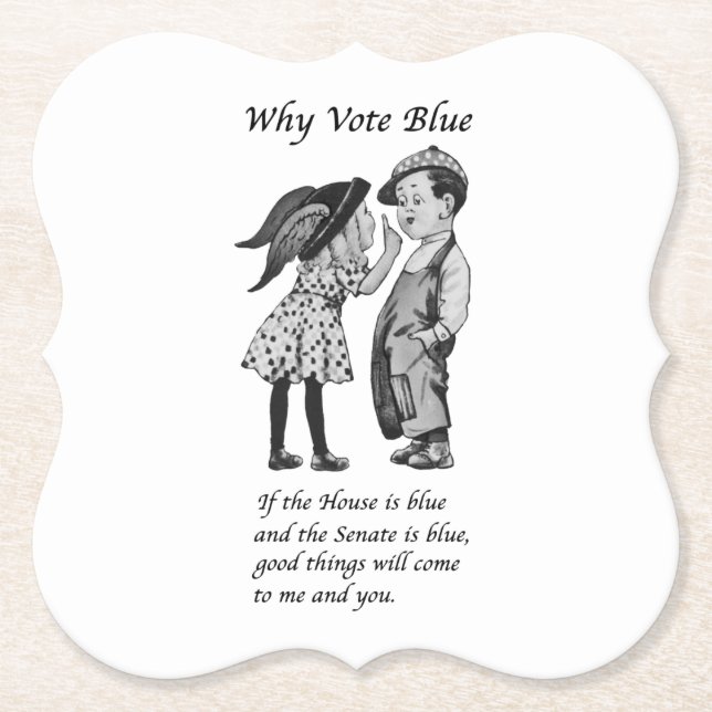 Posavasos De Papel Por qué votar azul en 2026 (Anverso)