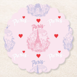 Posavasos De Papel Porta vasos de papel de París, Fiesta de la Torre