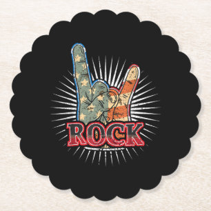 Posavasos De Papel Póster de concierto de rock vintage USA - banda añ