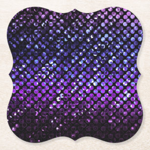 Posavasos De Papel Práctico de costa Bling cristalino púrpura Stras