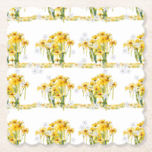 ¡preciosas margaritas! borde escalonado