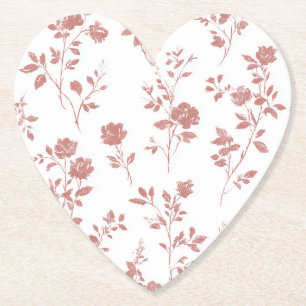 Posavasos De Papel Preciosas Rosas Rosadas Flores para Despedida de S