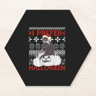Posavasos De Papel Prefiero a los Navidades divertidos de Halloween s