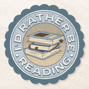 Posavasos De Papel Prefiero estar leyendo