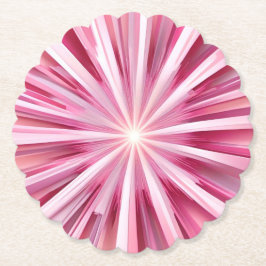 Posavasos de papel Pretty Pink Starburst