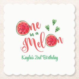 Posavasos De Papel Primer cumpleaños de One in Melon