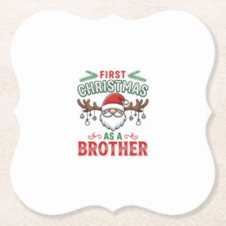 Posavasos De Papel Primer Navidad como un hermano Santa Gnome