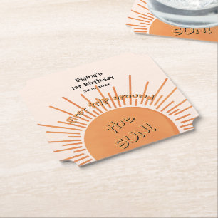 Posavasos De Papel Primer viaje alrededor del Sol 1er cumpleaños