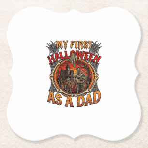 Posavasos De Papel Primera Halloween como papá Zombie Casa Embrujada