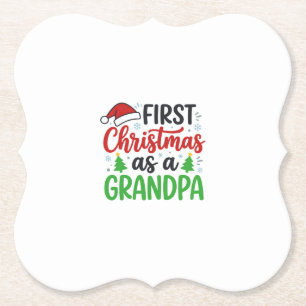 Posavasos De Papel Primera Navidad Abuelo Sombrero de Santa