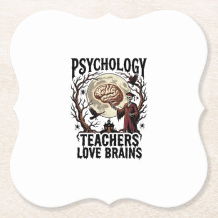 Posavasos De Papel Profesor de Psicología Amante del Cerebro de Hallo