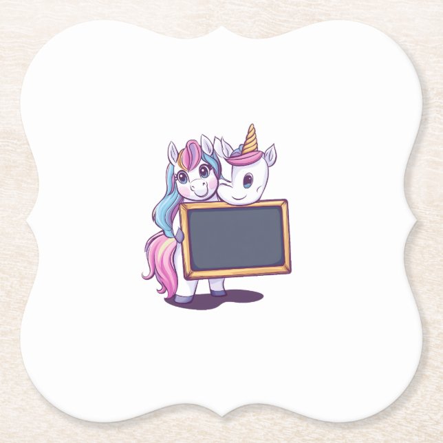 Posavasos De Papel Profesor Unicornio (1) (Anverso)
