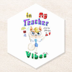 Posavasos De Papel Profesora