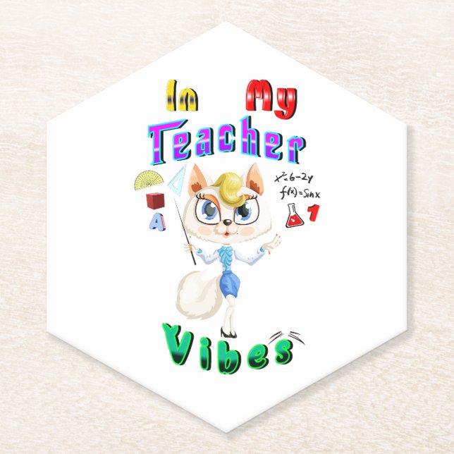 Posavasos De Papel Profesora (Anverso)